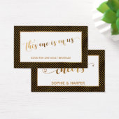 Bar Vouchers, Gold Hearts Script, Diamonds, Black (Schreibtisch)