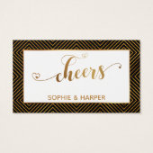 Bar Vouchers, Gold Hearts Script, Diamonds, Black (Rückseite)