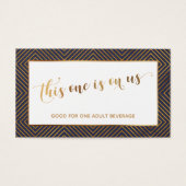 Bar Vouchers, Gold Hearts Script, Diamonds, Marine (Vorderseite)
