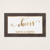 Bar Vouchers, Gold Hearts Script, Diamonds, Marine (Rückseite)