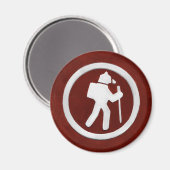 Bär-Wanderwegmarkierung Magnet (Vorderseite/Rückseite)