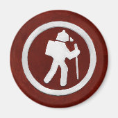 Bär-Wanderwegmarkierung Magnet (Vorne)