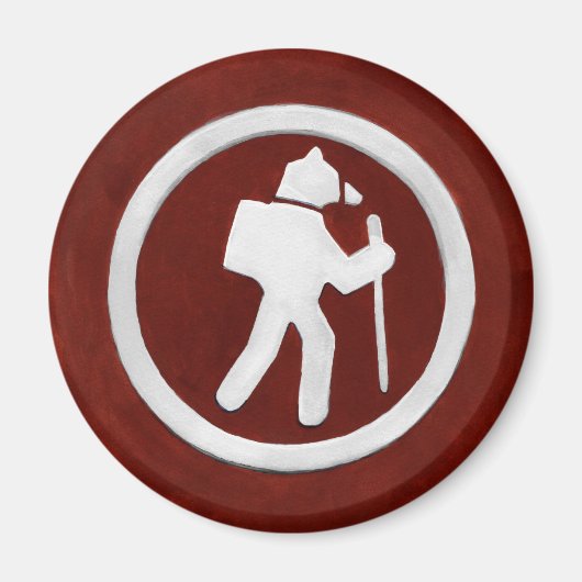 Bär-Wanderwegmarkierung Magnet (Vorne)