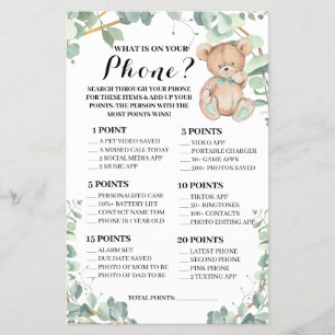 Bär Was ist auf deiner Handyspielkarte für Baby-Pa Flyer