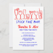 Bar Whimsical Cocktail Drinks Verlobung lagern Einladung (Vorderseite)