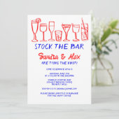 Bar Whimsical Cocktail Drinks Verlobung lagern Einladung (Stehend Vorderseite)