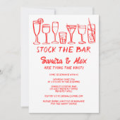 Bar Whimsical Cocktail Drinks Verlobung lagern Einladung (Vorderseite)