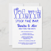 Bar Whimsical Cocktail Drinks Verlobung lagern Einladung (Vorderseite)