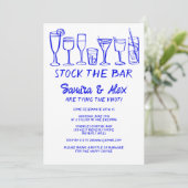 Bar Whimsical Cocktail Drinks Verlobung lagern Einladung (Stehend Vorderseite)