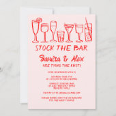 Bar Whimsical Cocktail Drinks Verlobung lagern Einladung (Vorderseite)