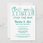 Bar Whimsical Cocktail Drinks Verlobung lagern Einladung (Vorderseite)