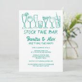Bar Whimsical Cocktail Drinks Verlobung lagern Einladung (Stehend Vorderseite)