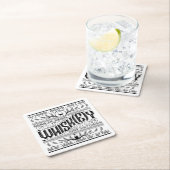 Bar: Whiskey / Whisky Rechteckiger Pappuntersetzer (Vor Ort)