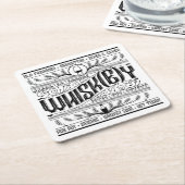 Bar: Whiskey / Whisky Rechteckiger Pappuntersetzer (angewinkelt)