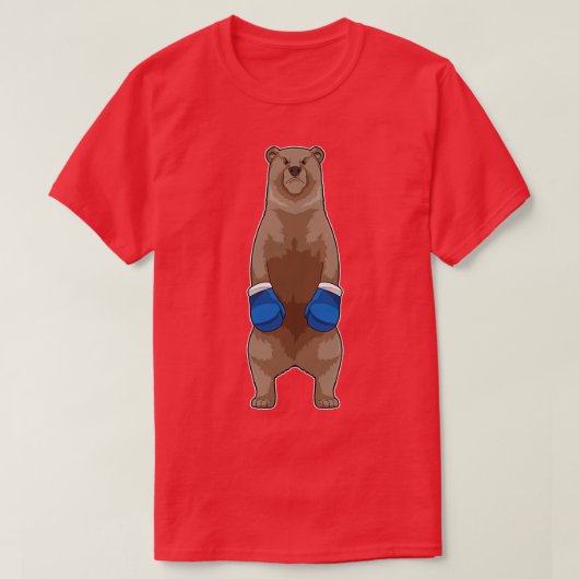Bär wie Boxer mit Boxhandschuhen 1 T-Shirt (Design vorne)