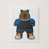 Bär wie Boxer mit Boxhandschuhen Puzzle (Vertikal)