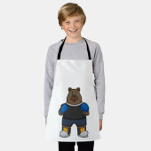 Bär wie Boxer mit Boxhandschuhen Schürze (Getragen)