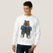 Bär wie Boxer mit Boxhandschuhen Sweatshirt (Vorne ganz)