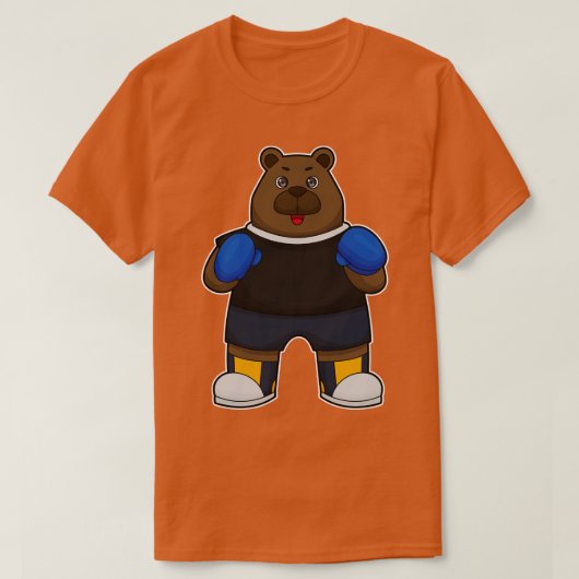 Bär wie Boxer mit Boxhandschuhen T-Shirt (Design vorne)