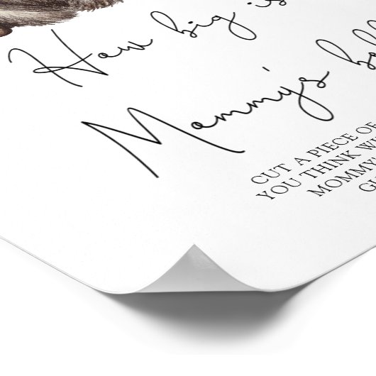 Bär - Wie groß ist das Bauchspiel von Mama? Poster (Ecke)