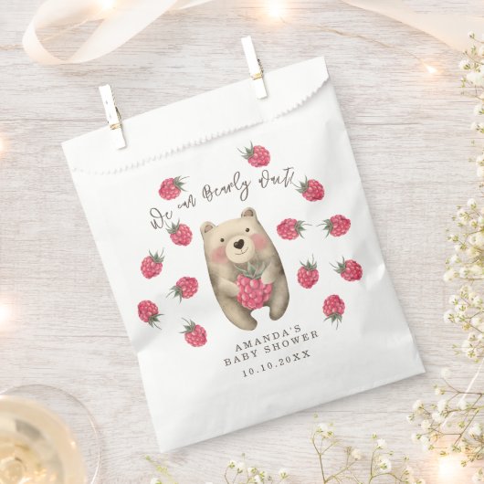 Bär - wir können frühzeitig die Babydusche warten Geschenktütchen (Ausgeschnitten)