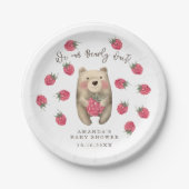 Bär - wir können frühzeitig die Babydusche warten Pappteller (Vorderseite)