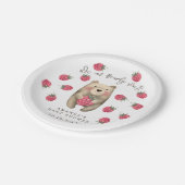 Bär - wir können frühzeitig die Babydusche warten Pappteller (Schrägansicht)