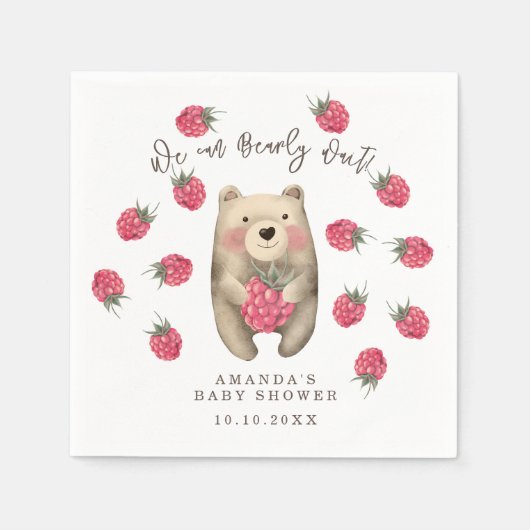 Bär - wir können frühzeitig die Babydusche warten Serviette (Vorderseite)