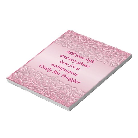 Bar Wrapper-Gastgeschenke mit rosafarbenem Multipu Notizblock (Rotiert)