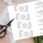 Bar Wrapper-Label mit einfachem Blumenmuster und w