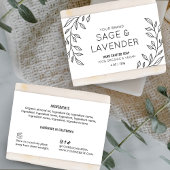 Bar Wrapper-Label mit einfachem Blumenmuster und w