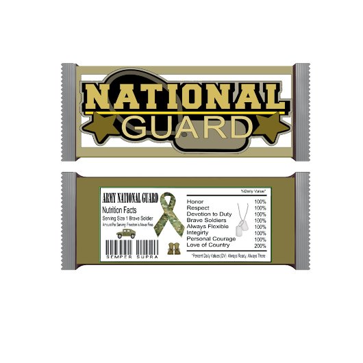 Bar Wrapper, Militär der Nationalgarde Notizblock