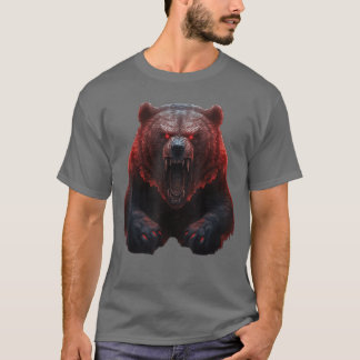 Bär wütender Grizzlybär Gefährlicher Horrorbär fri T-Shirt