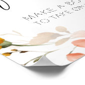 Bar-Zeichen für Vintage Blume Poster (Ecke)