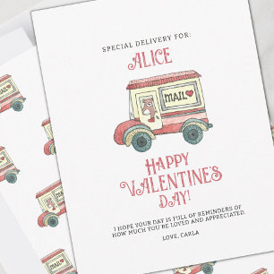 Bär zum Valentinstag mit Eilzustellung Grußkarte Feiertagskarte