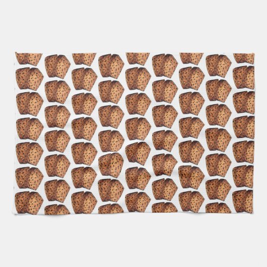 Bara Brith Welsh Speckled Brot Frucht Loaf UK Food Geschirrtuch (Horizontal)