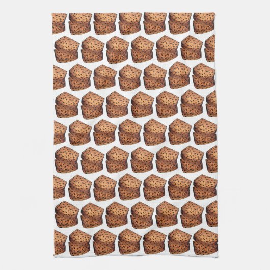 Bara Brith Welsh Speckled Brot Frucht Loaf UK Food Geschirrtuch (Vertikal)