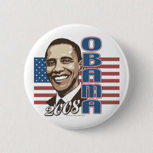 Barack 2008 Flaggen-Knopf Button