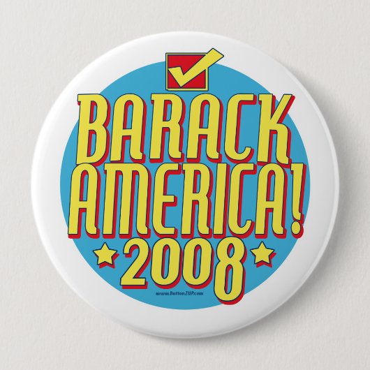 Barack Amerika Text Button (Vorderseite)