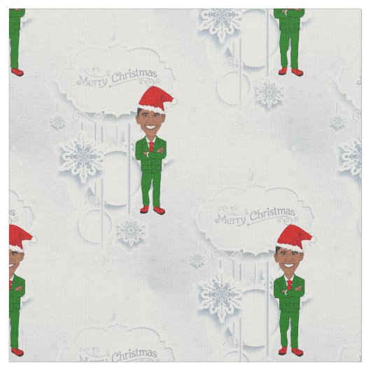 Barack-Bama-Santa Stoff (Nahaufnahme)