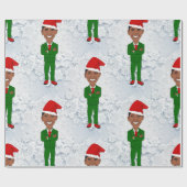 Barack-Bama-Santas-Packpapier Geschenkpapier (Flach)