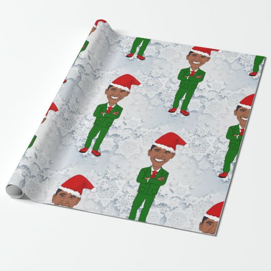 Barack-Bama-Santas-Packpapier Geschenkpapier (Ungerollt)