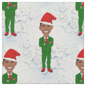 Barack-Bama-Santine Stoff (Nahaufnahme)