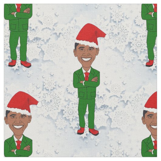Barack-Bama-Santine Stoff (Nahaufnahme)