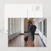 Barack & Bo Obama Postkarte (Vorne/Hinten)