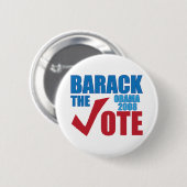 Barack der AbstimmungObamaWahlkampf 2008 Button (Vorne & Hinten)