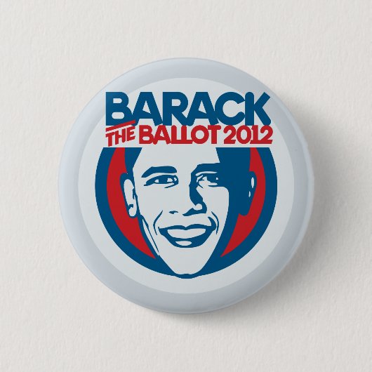 Barack der Knopf Pro-obama des Stimmzettel-'12 Button (Vorderseite)