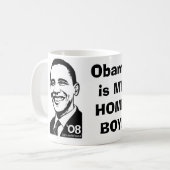 Barack für Präsidenten Mug Kaffeetasse (Vorderseite Links)