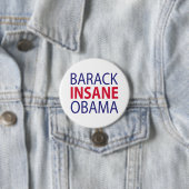 Barack geisteskranker Obama Button (Beispiel)