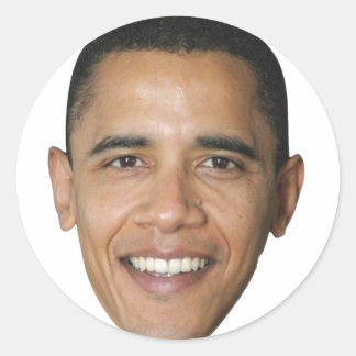 Barack-Gesicht Runder Aufkleber